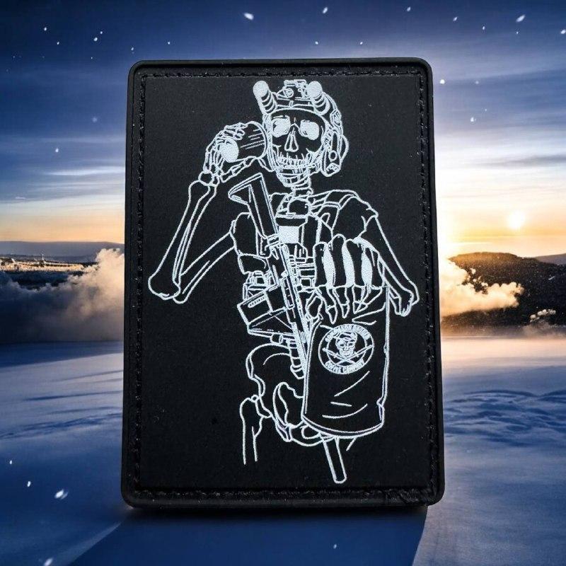 Шеврон патч Fog patch Скелет ПВХ