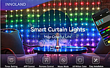 Світлодіодна Smart гірлянда штора 3х3 метри WiFi + Bluetooth 300 Led Lights, IP44 захист, фото 4