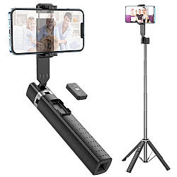 Монопод для селфі з пультом, 19,8-97 см, Hoco K18 / Трипод для селфі / Селфі-штатив / Трипод для телефона