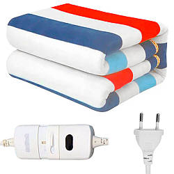 Електропростинь до 55°С (135×60см) від мережі, Кольорові смуги / Електропростирадло / Електроковдра