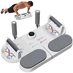 Дошка для віджимань із таймером JT-999-1 / Регульована платформа для віджимань / Фітнес тренажер для преса