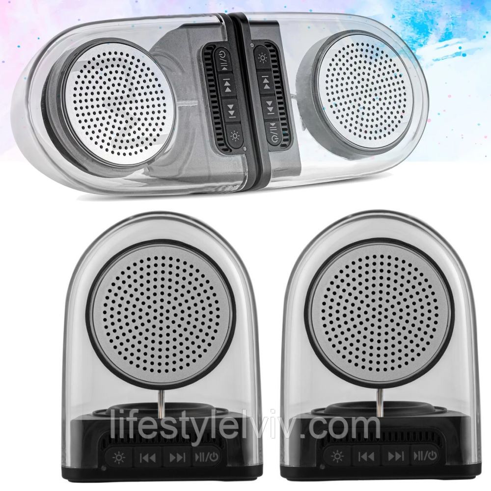 Bluetooth колонка магнітна JEDEL Wave-98 TWS, Прозора / Портативна колонка блютуз / Блютуз колонка