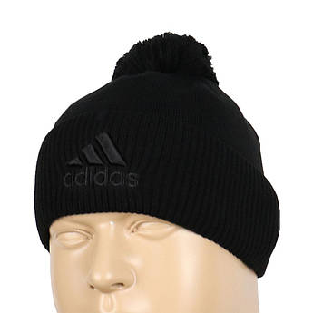 Шапка чоловіча з балабоном 0320 black