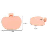 Протектор подушечки для переднього відділу. Медичні силіконові подушки під плюсну білі 1 пара (2шт), фото 2