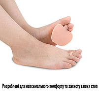 Протектор подушечки для переднього відділу. Медичні силіконові подушки під плюсну білі 1 пара (2шт), фото 9