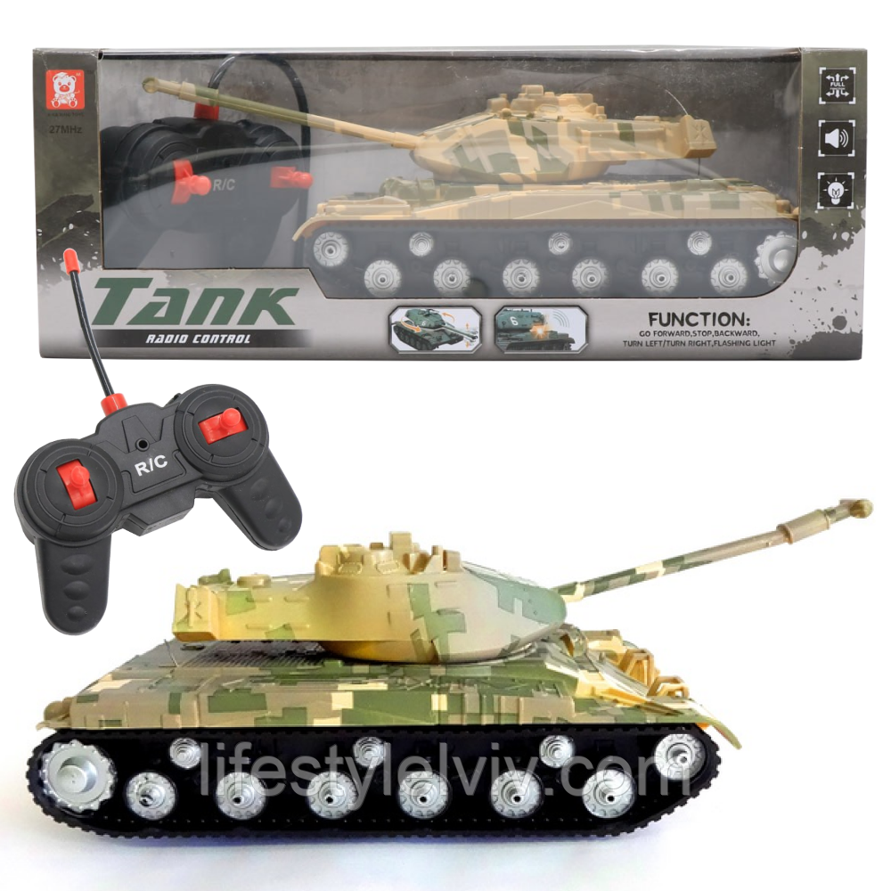 Дитячий танк на радіокеруванні + Пульт / Іграшка танк / Радіокерований танк для дітей, фото 1