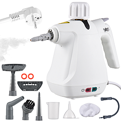 Ручний пароочисник від мережі 1000Вт + 6 насадок / Відпарювач з функцією пароочисника для прибирання