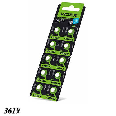 Батарейки таблетки Videx Alkiline AG4 LR626 (10шт)