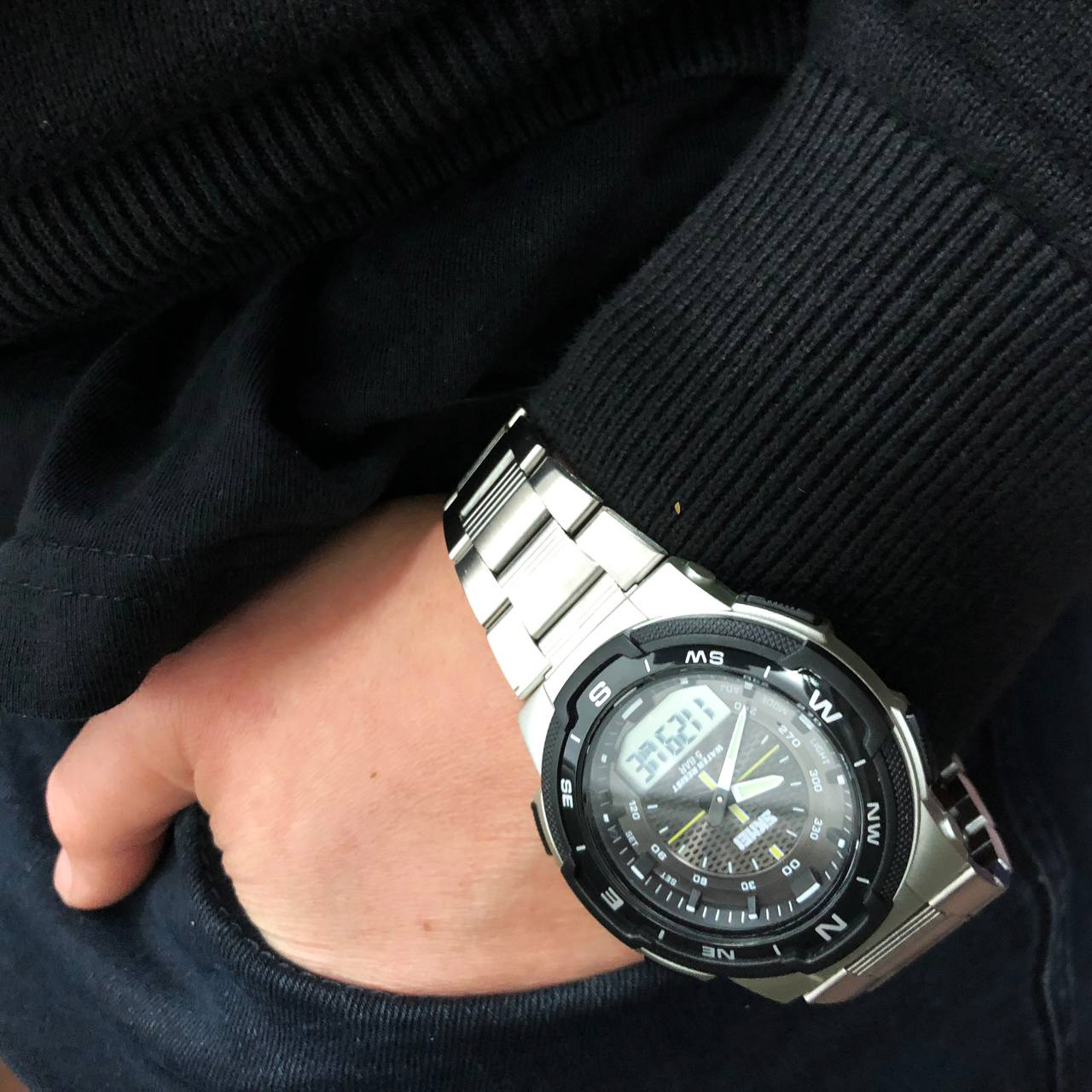 Оригінальний чоловічий годинник SKMEI 1370SI, Годинники для чоловіка, Годинники GS-560 наручні спортивні
