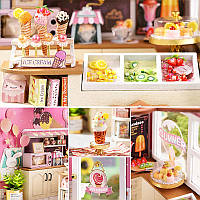 Ляльковий будинок конструктор DIY Cute Room H-023 Магазин мороженого Щастя., фото 3