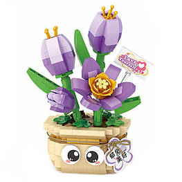 3D конструктор набір будівельних блоків LOZ 8842 тюльпан 430 деталей пластиковий