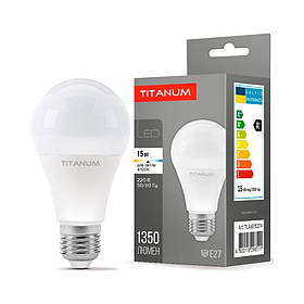 LED лампа TITANUM A65 15W E27 4100K TLA6515274