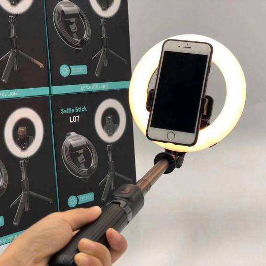 Кільцева лампа маленька 16 см (трипод, c bluetooth) L07, Кільцева лампа tiktok, EG-475 Кільцевий освітлювач