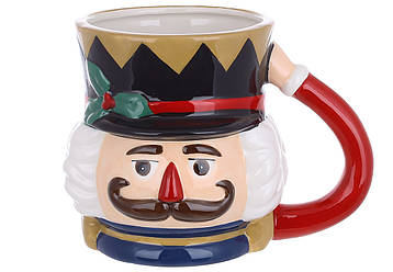 Кухоль керамічний фігурний Лускунчик, 700 мл