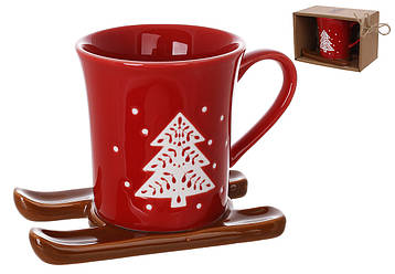 Кухоль порцеляновий Сані 150 мл, колір червоний