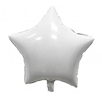 Фольгований шар без малюнка Зірка біла 10"