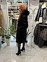 Шуба трансформер з хутра нутрії натуральна, чорна, фото 5