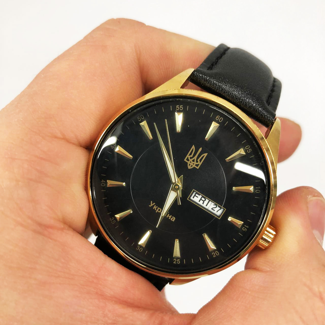 Стильні чорні чоловічі наручні годинники, Сталеві чоловічі кварцові годинники Круті WQ-86, фото 1