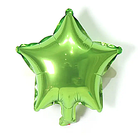 Фольгована повітряна куля Зірка салатова, кулі зірки 10" 25 см