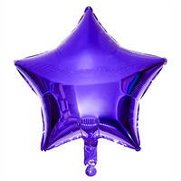 Фольгована повітряна куля Зірка фіолетова, кулі зірки 10" 25 см