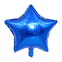 Фольгований повітряний шар Зірка синя без малюнка, кулі зірки 9 дюйм, Китай