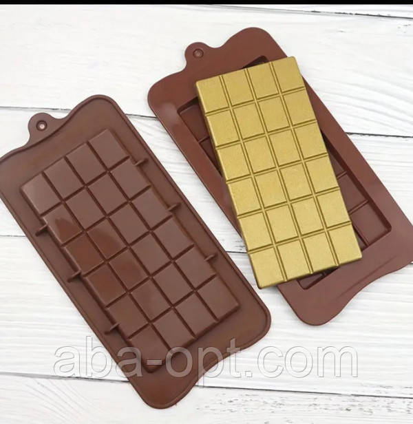 Форма силіконова для шоколаду 21 х 11 см Плитка (шт.), фото 1