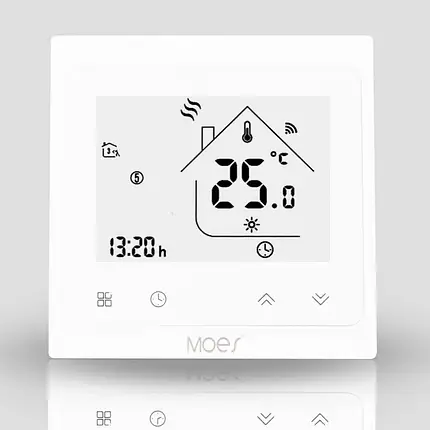 Wi-fi регулятор водяної теплої підлоги Moes White (BHT-002), фото 1
