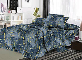 Комплект постільної білизни бязь. Мрамор темний.