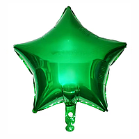 Фольгована куля Зірка 9" зелена