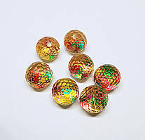 Кабошон Finding Сфера cмола риб'яча луска драконова луска Золотистий райдужний 8мм