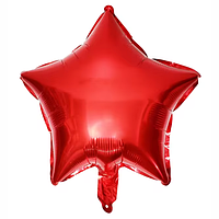Фольгована куля Зірка 9" червона