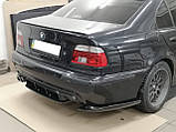 BMW E39 накладка на задній М бампер Lerrium стиль ABS пластик БМВ Е39 губа заднього бамперу М пакет, фото 4