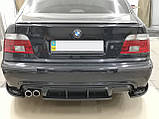 BMW E39 накладка на задній М бампер Lerrium стиль ABS пластик БМВ Е39 губа заднього бамперу М пакет, фото 7