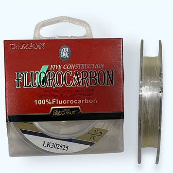 Волосінь Флюорокарбон Dr.Agon Fluorocarbon 25м. 0.12мм. 2.1кг.