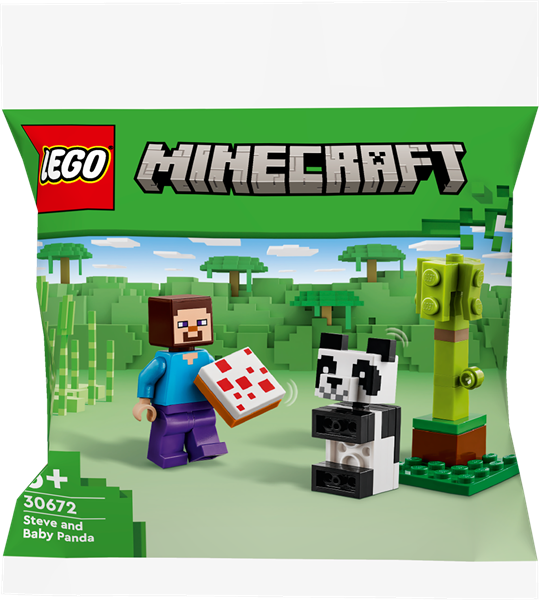 Конструктор LEGO Minecraft Стів і малюк-панда 35 деталей (30672), фото 1