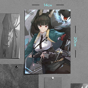 "Хашімі Міябі (Zenless Zone Zero)" плакат (постер) розміром А5 (14х20см)