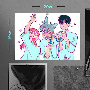 "Мізі, Іван і Тілл (Інопланетна сцена / Alien Stage)" плакат (постер) розміром А5 (20х14см)