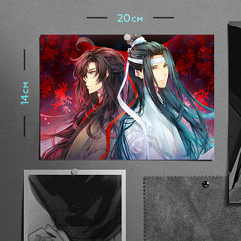 "Вей Ін і Лань Чжань (Магістр диявольського культу)" плакат (постер) розміром А5 (20х14см)