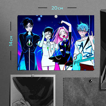 "Мізі, Суа, Іван і Тілл (Інопланетна сцена / Alien Stage)" плакат (постер) розміром А5 (20х14см)