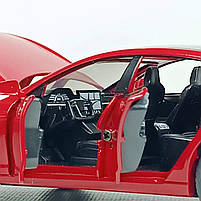 Машинка Автопром «Tesla модель X із зарядною станцією» червона, 1:24 (18 см) AP7713-1, фото 3