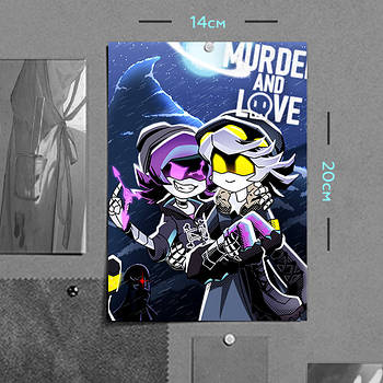 "Узі та Ен (Дрони-вбивці / Murder Drones)" плакат (постер) розміром А5 (14х20см)