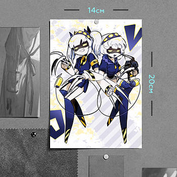 "Ві та Джей (Дрони-вбивці / Murder Drones)" плакат (постер) розміром А5 (14х20см)