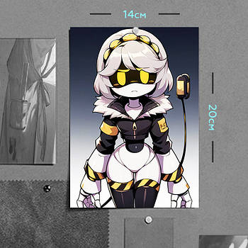 "V / Ві (Дрони-вбивці / Murder Drones)" плакат (постер) розміром А5 (14х20см)