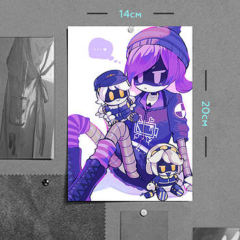 "Узі  (Дрони-вбивці / Murder Drones)" плакат (постер) розміром А5 (14х20см)