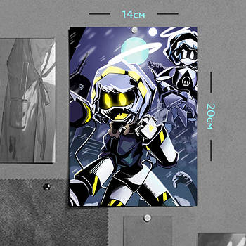 "V / Ві (Дрони-вбивці / Murder Drones)" плакат (постер) розміром А5 (14х20см)