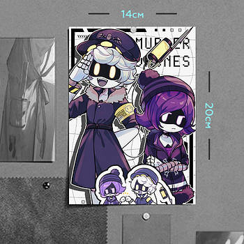 "Узі та Ен (Дрони-вбивці / Murder Drones)" плакат (постер) розміром А5 (14х20см)