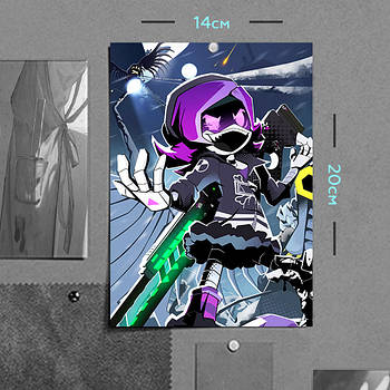 "Узі  (Дрони-вбивці / Murder Drones)" плакат (постер) розміром А5 (14х20см)