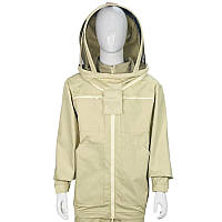 Куртка бджоляра із замком та маскою європейська 100% катон, Експорт Кірея