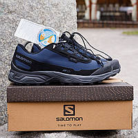 Термо Зимові Кросівки Черевики Salomon Soft Shell сині з чорним