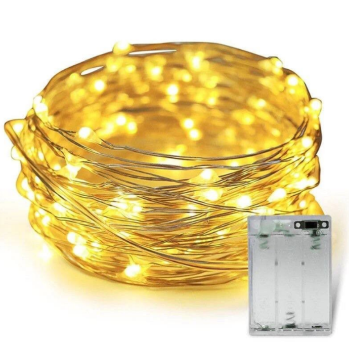 Гірлянда капля роси 20м 200led Warm White на батарейках, фото 1